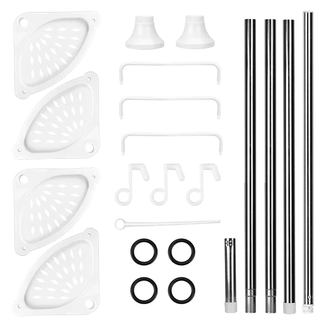 ชั้นวางของสแตนเลสหลายชั้นในห้องน้ำ | Rustproof Shower Caddy Corner for Bathroom