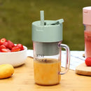 แก้วปั่นน้ำผลไม้ ใบมีด 6 ใบ (พร้อมหลอดดูด) | Portable Electric Juicer Cup