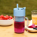 แก้วปั่นน้ำผลไม้ ใบมีด 6 ใบ (พร้อมหลอดดูด) | Portable Electric Juicer Cup